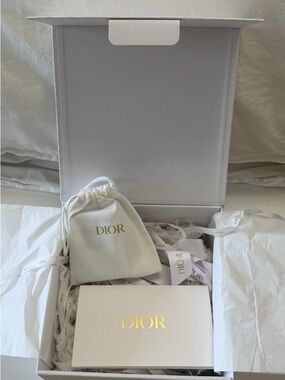 Dior White Packaging Set with Gold Logo